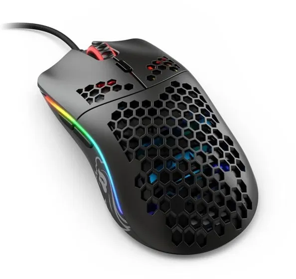 Glorious Model O-(小号)- 哑光黑 - 游戏鼠标 - 光学 - 6 个按钮 - 黑色带 RGB 灯