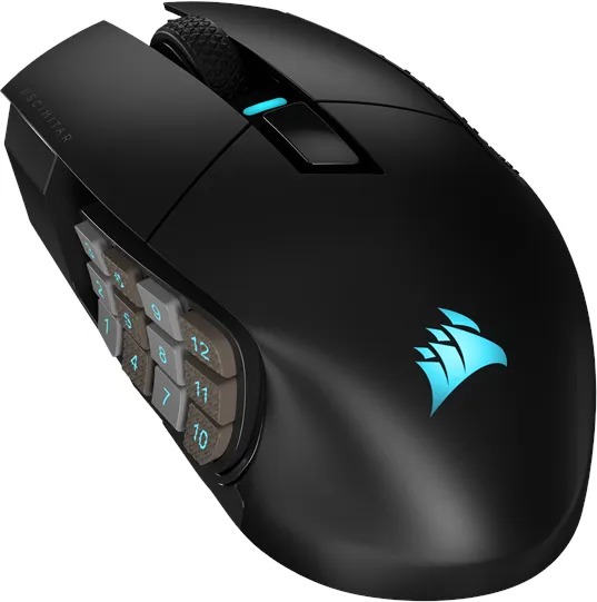 Corsair SCIMITAR ELITE WIRELESS 游戏鼠标 - 鼠标 - 光学 - 16 个按钮 - 黑色