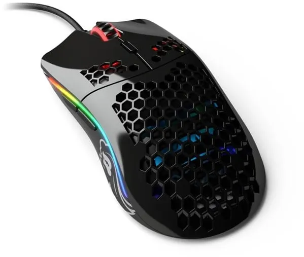 Glorious Model O-(小号)- 光亮黑色 - 游戏鼠标 - 光学 - 6 个按钮 - 黑色带 RGB 灯光