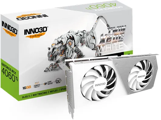 Inno3D GeForce RTX 4060 Ti Twin X2 OC White - 16GB GDDR6 内存 - 显卡