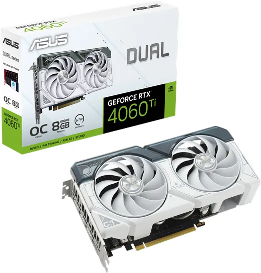 ASUS GeForce RTX 4060 Ti DUAL OC White - 8GB GDDR6 RAM - 显卡