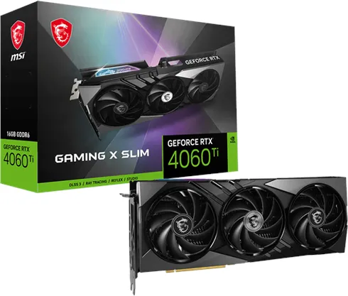 MSI GeForce RTX 4060 Ti GAMING X SLIM - 16GB GDDR6 内存 - 显卡