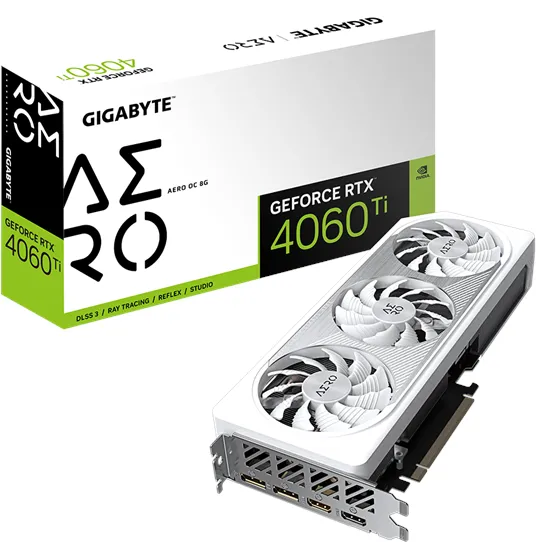GIGABYTE GeForce RTX 4060 Ti AERO OC - 8GB GDDR6 内存 - 显卡