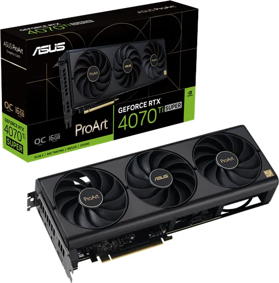 ASUS GeForce RTX 4070 Ti SUPER ProArt OC - 16GB GDDR6X 内存 - 显卡