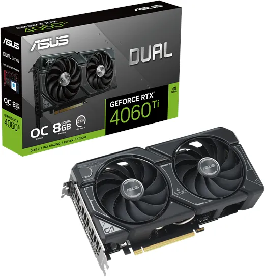 ASUS GeForce RTX 4060 Ti DUAL OC - 8GB GDDR6 内存 - 显卡