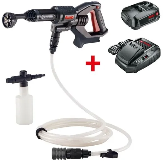 AL-KO 无线高压清洗机 电池高压清洗机 PW 1850 18 V 含电池和充电器